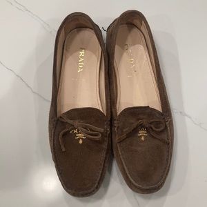 Prada Brown Moccasins